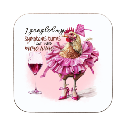 Funny Chicken More Wine Coaster