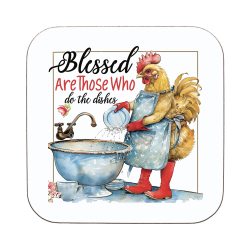 Funny Chicken Blessed  Coaster