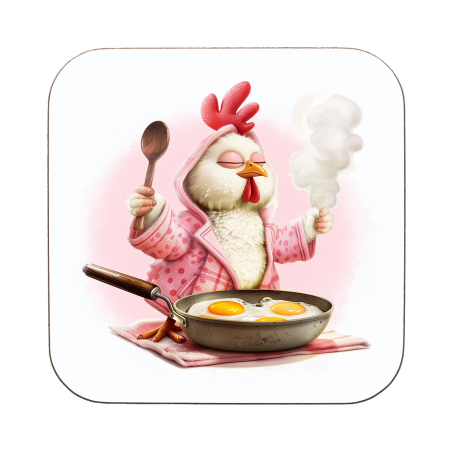 Chicken With Eggs Coaster