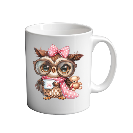 Owl With Coffee 11oz Mug