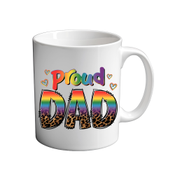 Proud Dad Leopard print LGBTQ 11oz coffee  Mug