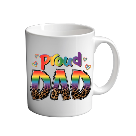 Proud Dad Leopard print LGBTQ 11oz coffee  Mug