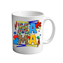 Autism Mama With Frame 11oz coffee  Mug
