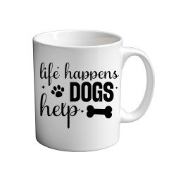 Life Happens Dogs Help 11oz coffee  Mug